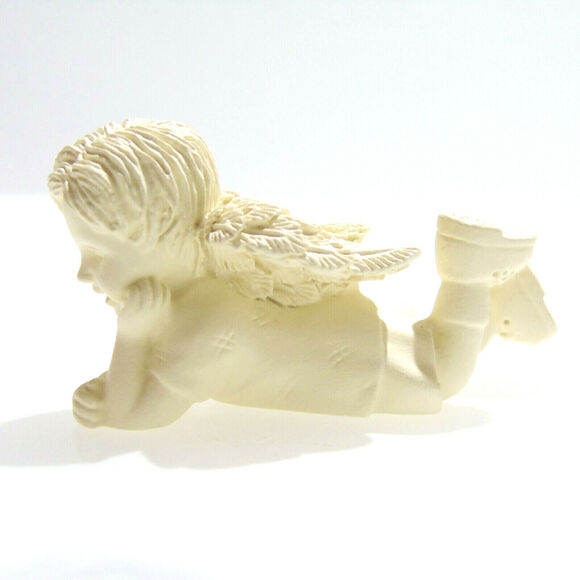 NEW Miniature ANGELSTAR FIGURINE 'Now What" Mountain Angel Boy Laying Down 2.25" - Picture 1 of 6